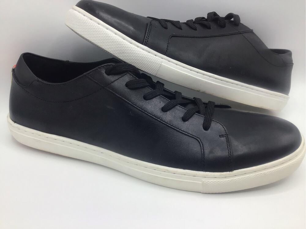 Kenneth Cole New York Techni Cole Black Leather Rainbow Pride Sneakers Mens